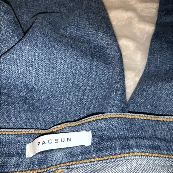 PacSun Distressed Jeans Juniors 27L High Rise Ankle Jegging Skinny Blue - Picture 4 of 10